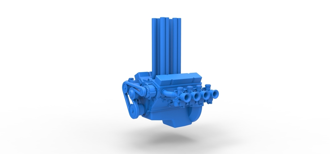 Engine V8 for Hot rod Version 3 Scale 1:25
