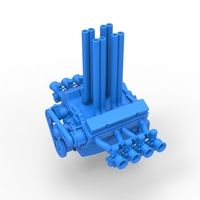 Engine V8 for Hot rod Version 3 Scale 1:25 - Thumbnail 2