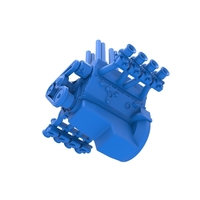 Engine V8 for Hot rod Version 3 Scale 1:25 - Thumbnail 3