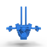 Engine V8 for Hot rod Version 3 Scale 1:25 - Thumbnail 5