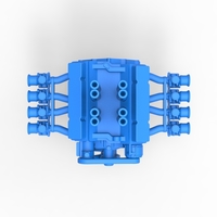 Engine V8 for Hot rod Version 3 Scale 1:25 - Thumbnail 7
