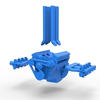 Engine V8 for Hot rod Version 3 Scale 1:25 - Thumbnail 14