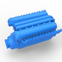 Engine V12 of Vintage Dragster Scale 1:25 - Thumbnail 2