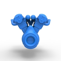 Engine V12 of Vintage Dragster Scale 1:25 - Thumbnail 5