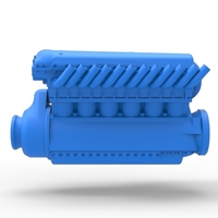 Engine V12 of Vintage Dragster Scale 1:25 - Thumbnail 8