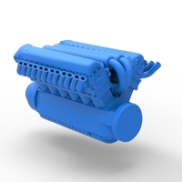 Engine V12 of Vintage Dragster Scale 1:25 - Thumbnail 10