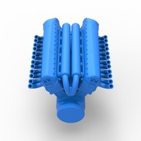 Engine V12 of Vintage Dragster Scale 1:25 - Thumbnail 13