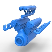 Engine V12 of Vintage Dragster Scale 1:25 - Thumbnail 14