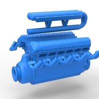 Engine V12 of Vintage Dragster Scale 1:25 - Thumbnail 15