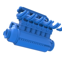 Engine V12 of Vintage Dragster Scale 1:25 - Thumbnail 16