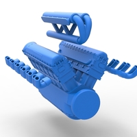 Engine V12 of Vintage Dragster Scale 1:25 - Thumbnail 17