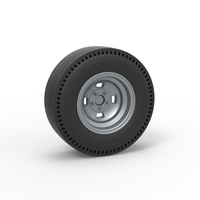 Rear wheel of vintage dragster Version 3 Scale 1:25 - Thumbnail 1