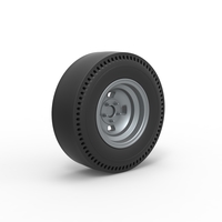 Rear wheel of vintage dragster Version 3 Scale 1:25 - Thumbnail 2