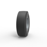 Rear wheel of vintage dragster Version 3 Scale 1:25 - Thumbnail 3