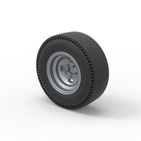 Rear wheel of vintage dragster Version 3 Scale 1:25 - Thumbnail 7