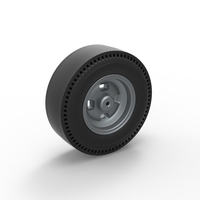 Rear wheel of vintage dragster Version 3 Scale 1:25 - Thumbnail 8