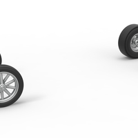 Wheel Set of Vintage Front engine dragster Version 6 Scale 1:25 - Thumbnail 1