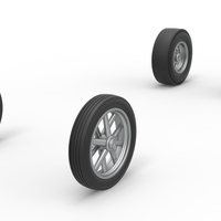 Wheel Set of Vintage Front engine dragster Version 6 Scale 1:25 - Thumbnail 2