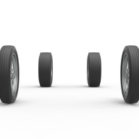 Wheel Set of Vintage Front engine dragster Version 6 Scale 1:25 - Thumbnail 4