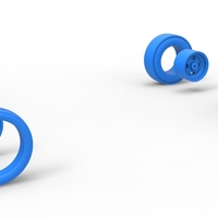 Wheel Set of Vintage Front engine dragster Version 6 Scale 1:25 - Thumbnail 11