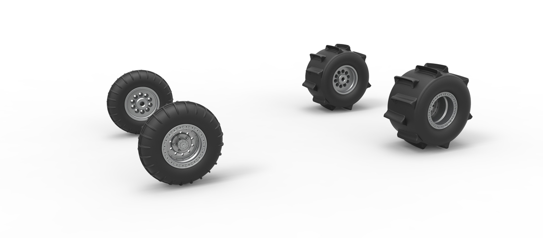 Wheel Set of Sand dragster Scale 1:25