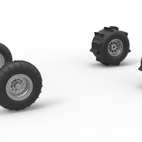 Wheel Set of Sand dragster Scale 1:25 - Thumbnail 1