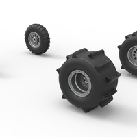 Wheel Set of Sand dragster Scale 1:25 - Thumbnail 8