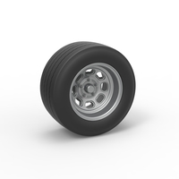 Wheel from Asphalt Modified stock car Version 5 Scale 1:25 - Thumbnail 1