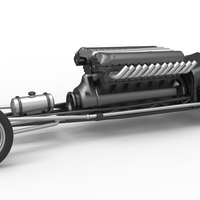 Front engine vintage dragster with V12 Scale 1:25 - Thumbnail 1