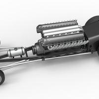 Front engine vintage dragster with V12 Scale 1:25 - Thumbnail 4