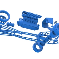 Front engine vintage dragster with V12 Scale 1:25 - Thumbnail 23