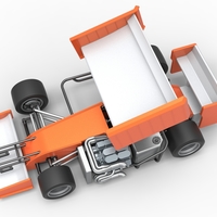 Supermodified front engine Winged race car V3 Scale 1:25 - Thumbnail 4
