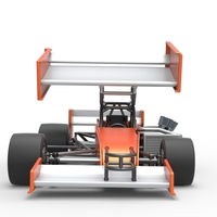 Supermodified front engine Winged race car V3 Scale 1:25 - Thumbnail 7