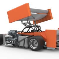 Supermodified front engine Winged race car V3 Scale 1:25 - Thumbnail 11