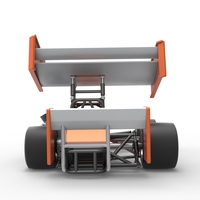 Supermodified front engine Winged race car V3 Scale 1:25 - Thumbnail 15