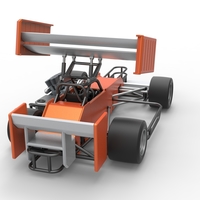 Supermodified front engine Winged race car V3 Scale 1:25 - Thumbnail 16
