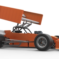Supermodified front engine Winged race car V3 Scale 1:25 - Thumbnail 22