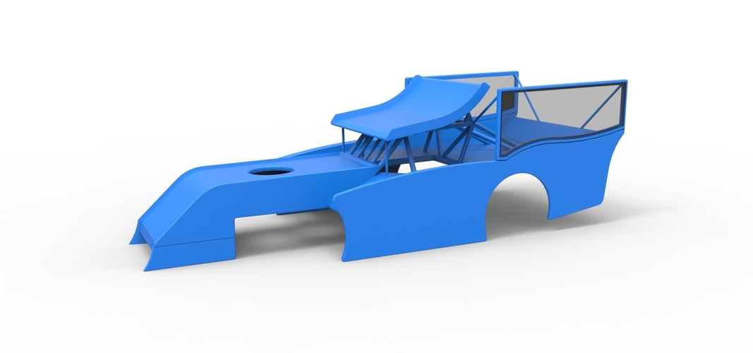 Shell of Outlaw Figure 8 Modified stock car Version 2 Scale 1:25