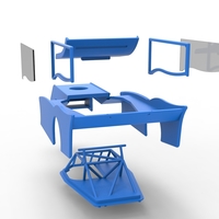 Shell of Outlaw Figure 8 Modified stock car Version 2 Scale 1:25 - Thumbnail 25