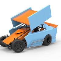 New Zealand Modified Stock car while turning V2 Scale 1:25 - Thumbnail 1