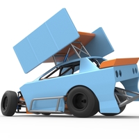 New Zealand Modified Stock car while turning V2 Scale 1:25 - Thumbnail 10