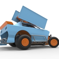 New Zealand Modified Stock car while turning V2 Scale 1:25 - Thumbnail 17