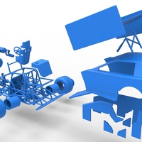 New Zealand Modified Stock car while turning V2 Scale 1:25 - Thumbnail 25