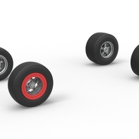 Wheel Set of Southern Wing Modified Stock car Scale 1:25 - Thumbnail 1