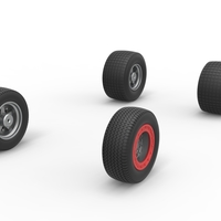 Wheel Set of Southern Wing Modified Stock car Scale 1:25 - Thumbnail 2