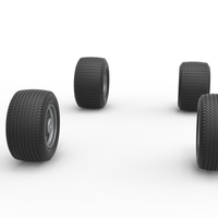 Wheel Set of Southern Wing Modified Stock car Scale 1:25 - Thumbnail 3