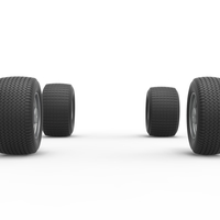 Wheel Set of Southern Wing Modified Stock car Scale 1:25 - Thumbnail 4