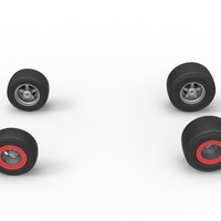 Wheel Set of Southern Wing Modified Stock car Scale 1:25 - Thumbnail 6