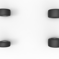 Wheel Set of Southern Wing Modified Stock car Scale 1:25 - Thumbnail 7