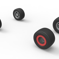 Wheel Set of Southern Wing Modified Stock car Scale 1:25 - Thumbnail 8